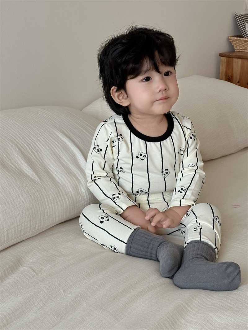Niños pijamas de otoño set de ropa de bebé set de ropa de otoño ropa de otoño ropa infantil 2025 nuevo