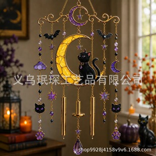 �羳����Halloween Stained Wind Chime�f�}����ɫ�L�ꖹⲶ׽��