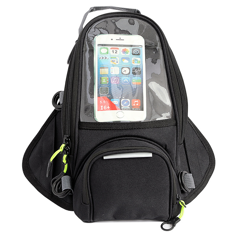 Fuente de fábrica bolsa de motocicleta bolsa de viaje imán navegación bolsa de tanque de combustible bolsa de tanque de motocicleta pantalla grande
