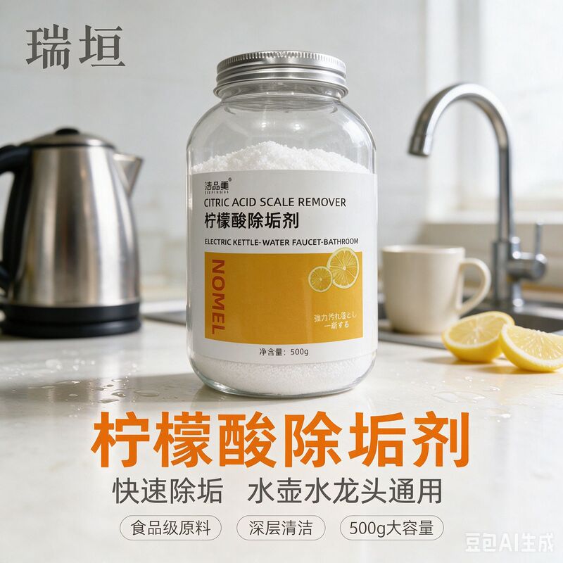 Citric Acid Descaler, Limescale Remover, Food-Grade Electric Kettle Cleaner, Baby Tea Stain Remover, Household Cleaning Agent