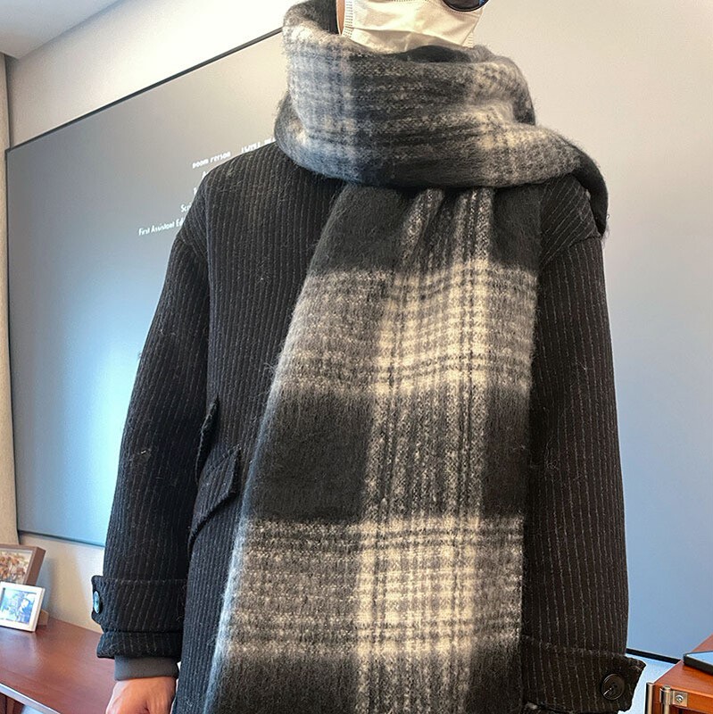 新款马海毛围巾女秋冬季韩系高级感百搭美拉德仿羊绒保暖跨境批发|undefined