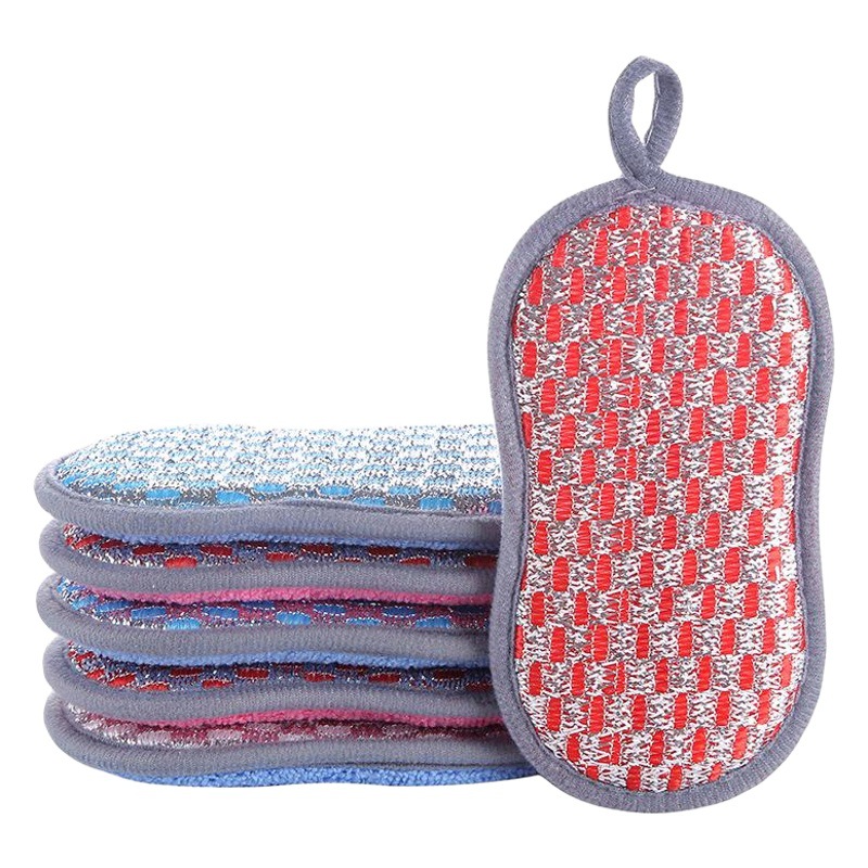 Magia de doble cara limpie lavavajillas esponja estropajo cocina cepillo de limpieza tazón artefacto cepillo olla bloque descontaminación plato paño al por mayor