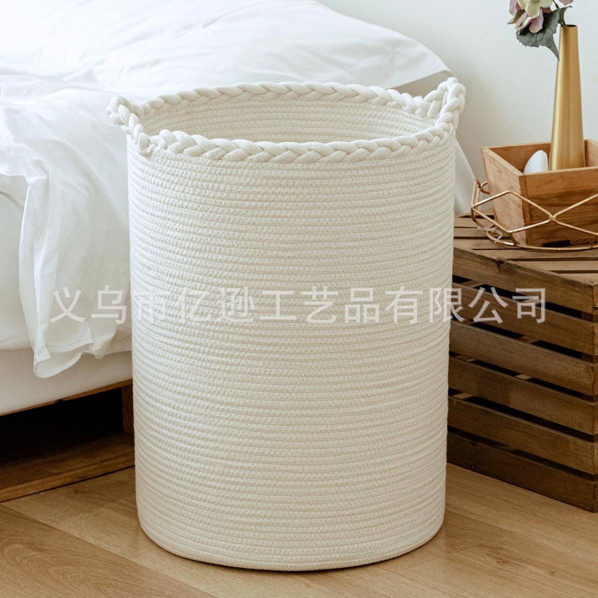 Cross-Border Hot Selling Plus Large Woven Laundry Basket Dirty Clothes Basket Laundry Basket Sundry Toy Storage Basket