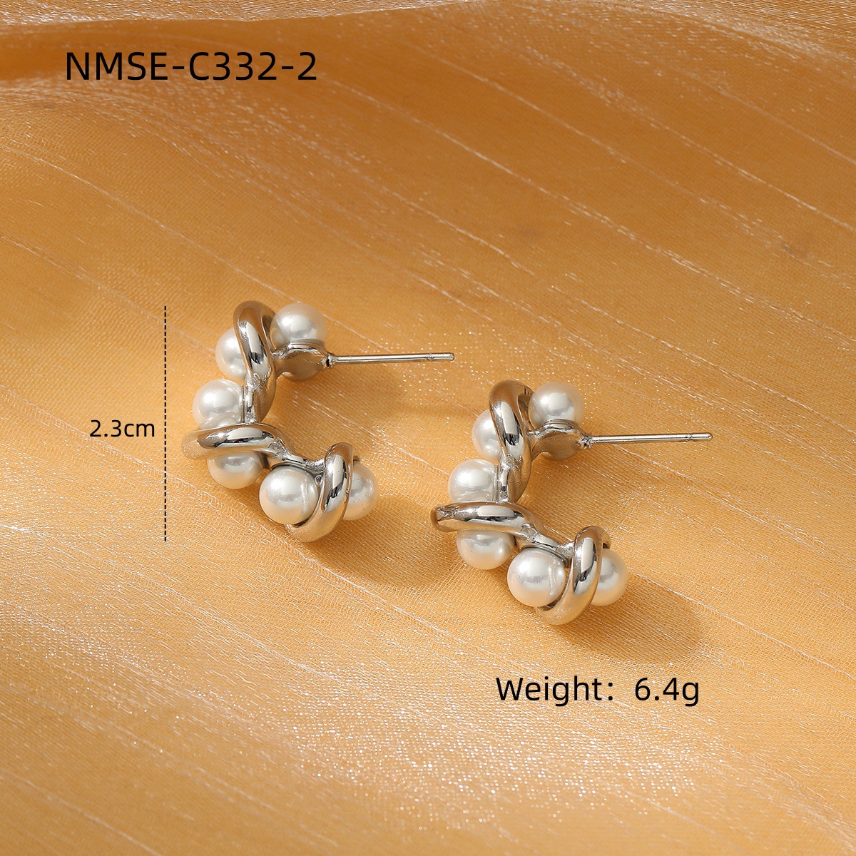 1 Paire Dame Perle Placage Acier Inoxydable 304 Perle D'eau Douce Des Boucles D'Oreilles display picture 14