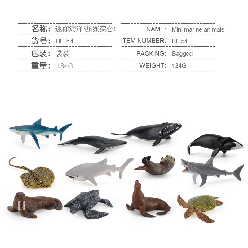 BL - 54 Set de animales marinos de 12 piezas 134g