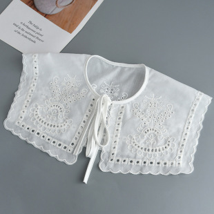 Fashion Embroidered Fake Collar Children's All-match Personalized Age-reducing White Large Shawl