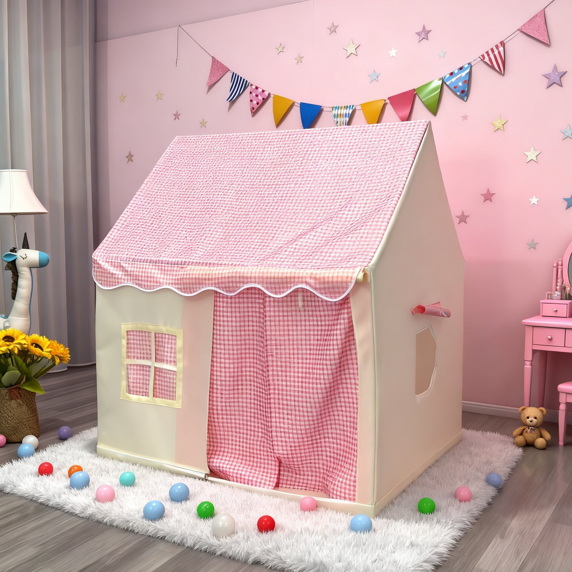 Procesamiento personalizado tienda de campaña para niños princesa castillo secreto casa de juegos bebé cama interior portátil pequeña tienda de campaña