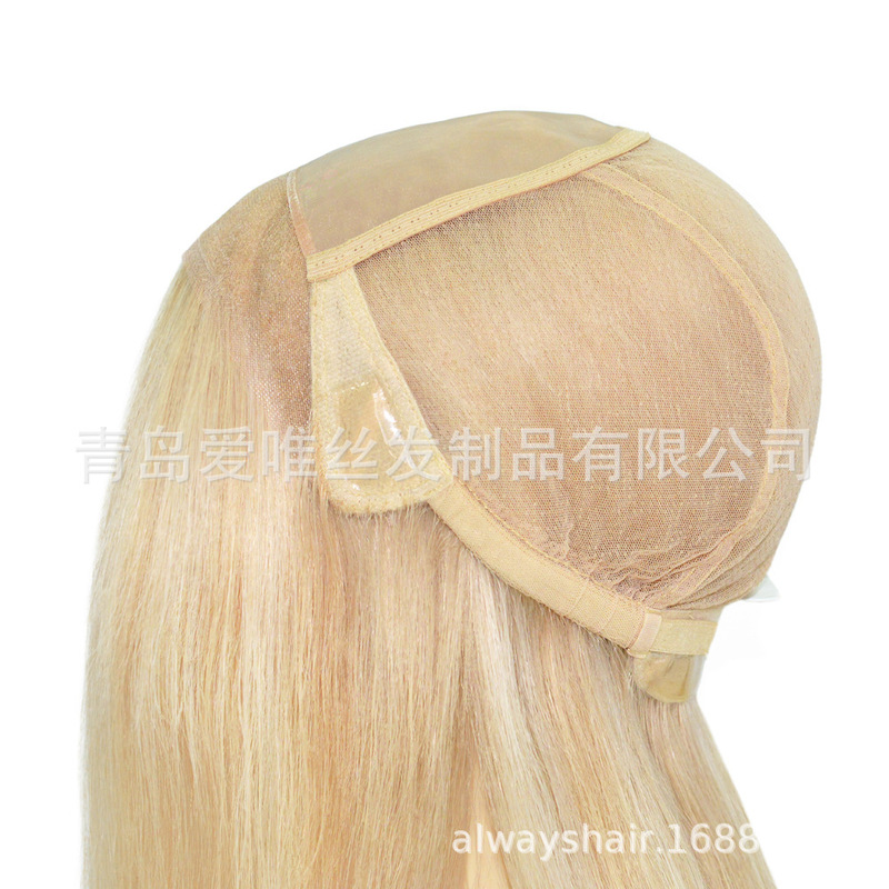Cross-Border Wigs for Women, Silicone Medical Headgear, Mono Mesh Headgear, Fully Hand-Crocheted Real Human Hair Wigs in Stock Cross-Border Wigs for Women, Silicone Medical Headgear, Mono Mesh Headgear, Fully Hand-Crocheted Real Human Hair Wigs in Stock