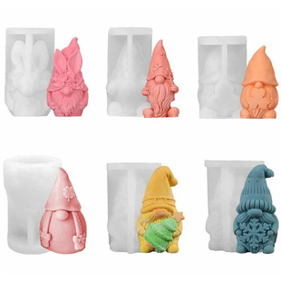 Easter egg dwarf candle silicone mold halloween christmas diy santa plaster ornaments