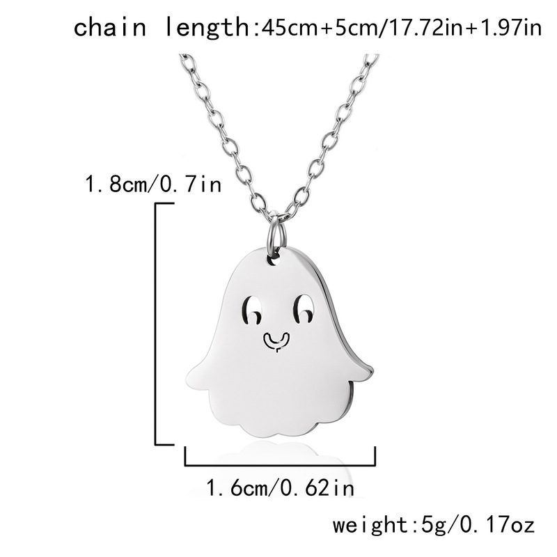 メーカー直売の新型ハロウィンアクセサリーの幽霊のネックレスのファッションはステンレスのカボチャのクモのネックレスの卸売りになります。|undefined