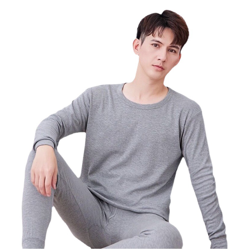 Nueva primavera y otoño traje Long Johns hombres de mediana edad y ancianos ropa interior térmica suéter camiseta traje hombres