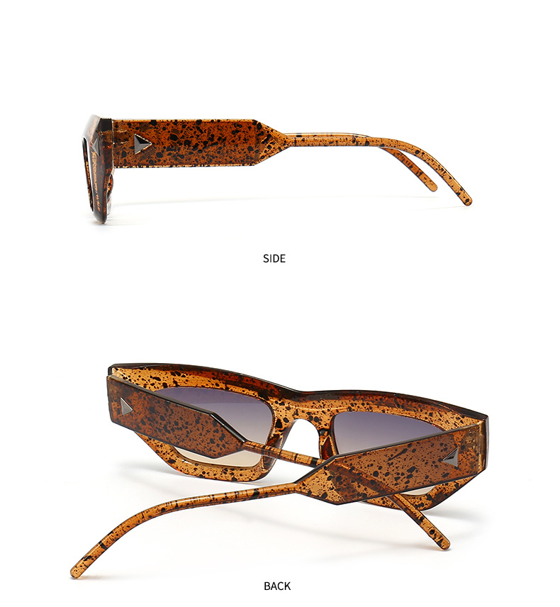 90g Weight Full Frame Glasses Structure Sunglasses Classification UV400 Protection, Resin Lens Material Square Glasses Style Daily Occasion Color Block Pattern Unisex Gender Patchwork Design Fashion Style Fashion Color Block UV400 Protection Resin Square Patchwork Full Frame Women's Sunglasses 7