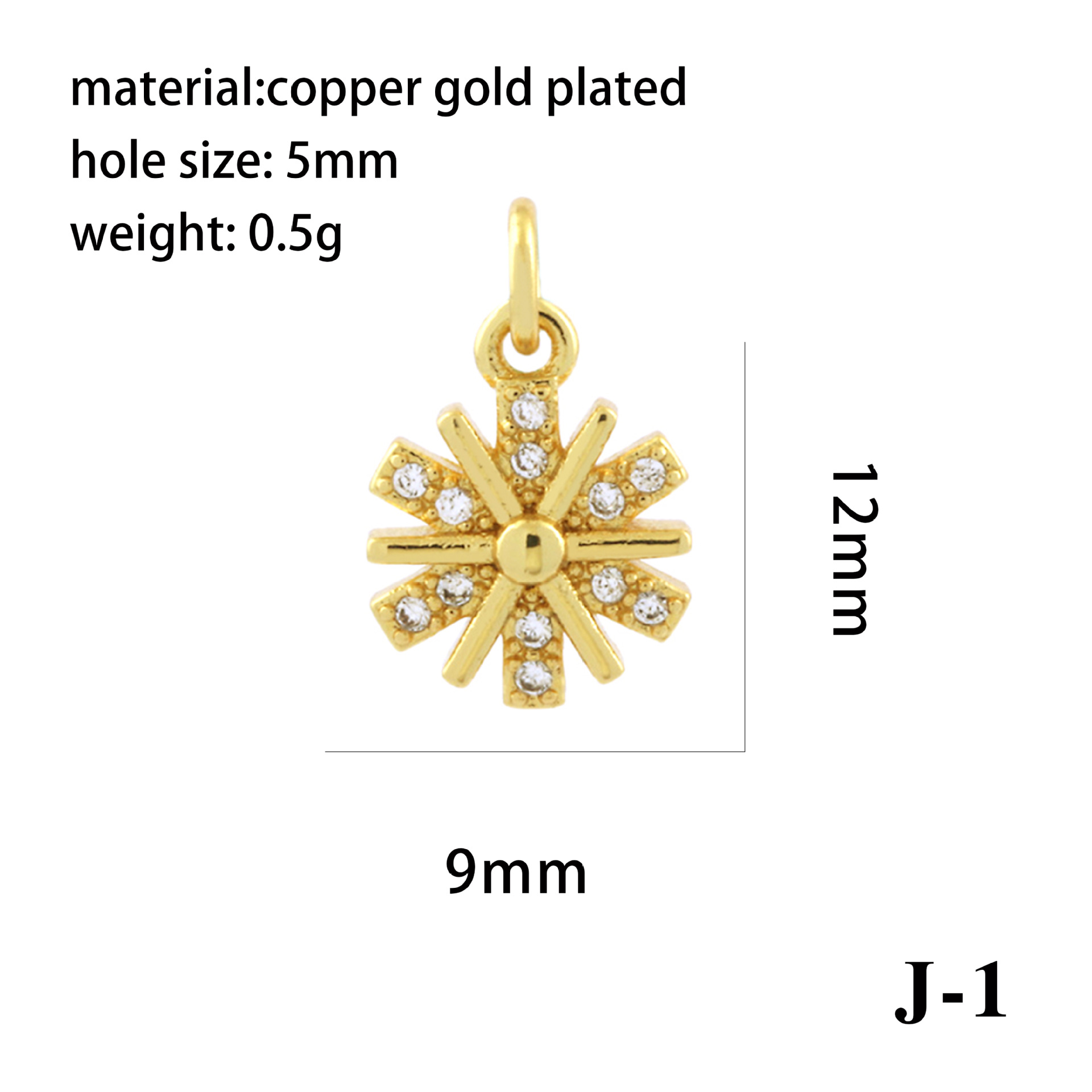 1 Piece Copper Zircon Gold Plated Plating Inlay Pendant display picture 13