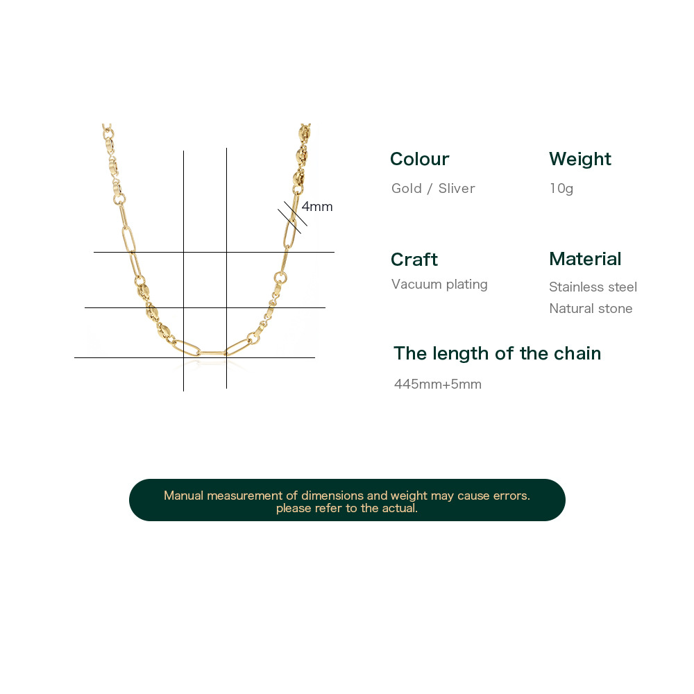 Fashion Geometric Stainless Steel Plating Necklace 1 Piece