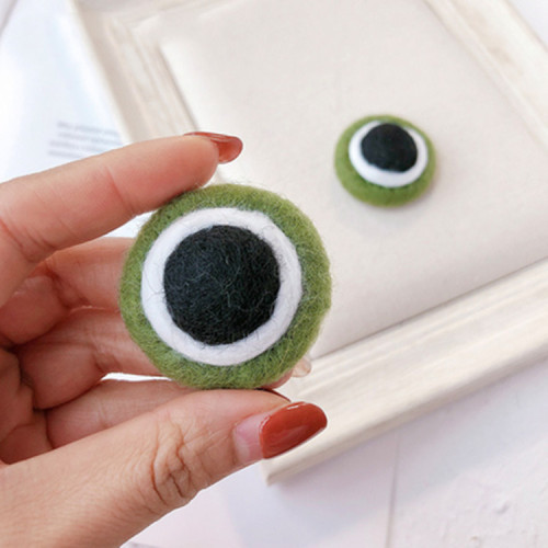 Cross-border new product felt frog eye Halloween eye wool felt poke play hair accessories handmade decoration accessories