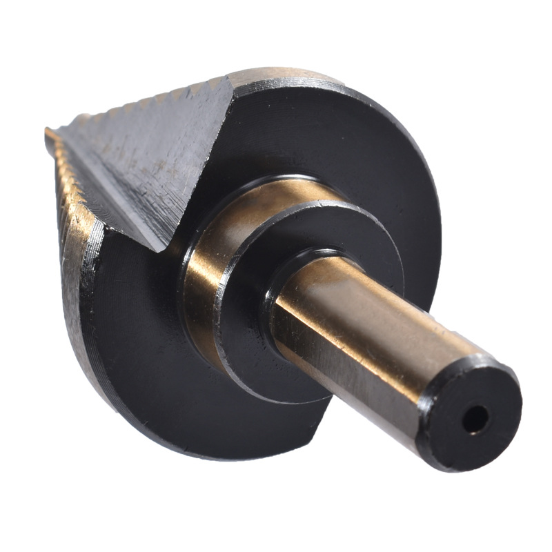 Cross-border 5pcs British black and yellow step drill hand electric drill punching tool set step drill multi-function pagoda drill bit