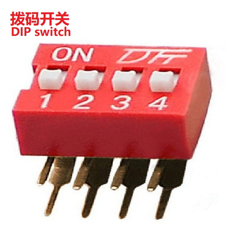 批发4档拨码开关 优质四位拨动开关 小型四档编码开关间距2.54