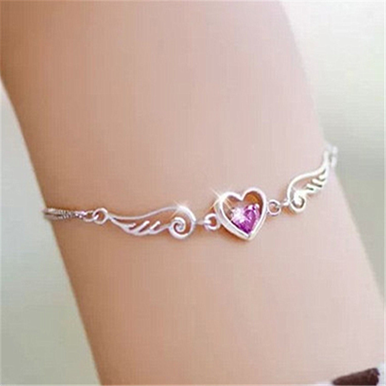 Niche design Angel Love zircon bracelet female temperament simple fashion all-match exquisite high sense bracelet jewelry