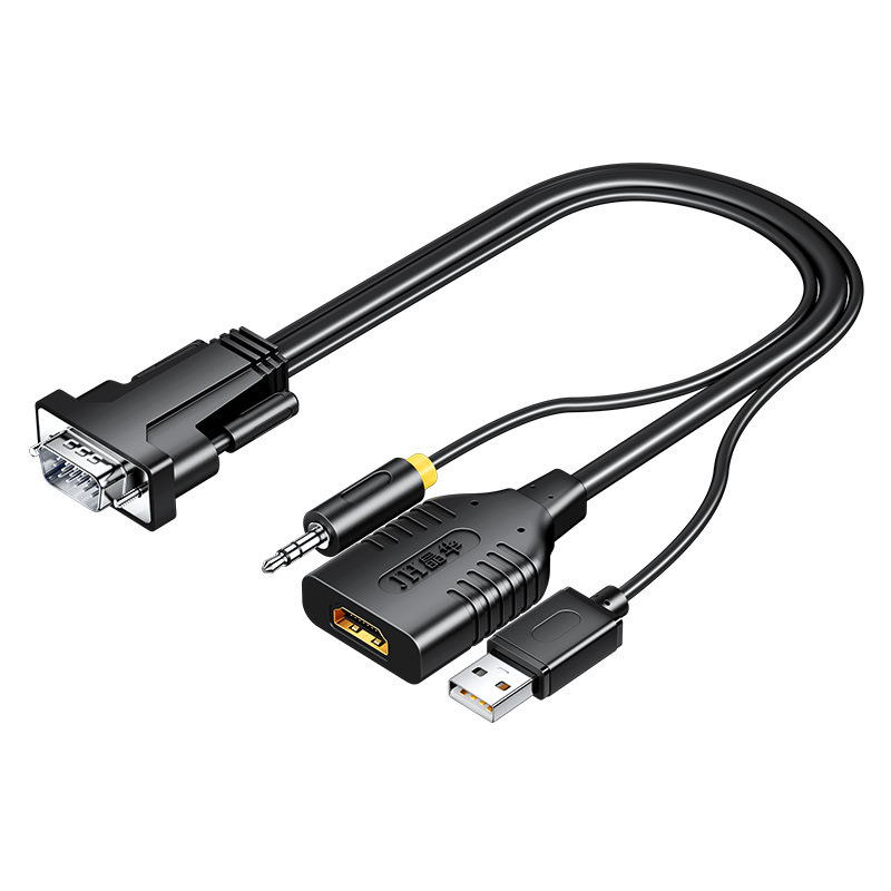 晶華VGAはHDMI VGAに回転して独立して電力を供給します/オーディオダブルスクリーンは共有して2つのディスプレイをサポートして同時に表示します。|undefined