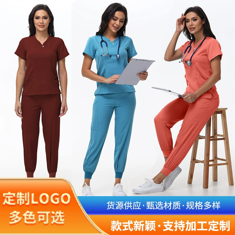 Трансграничный салон красоты Медицинская рабочая одежда с короткими рукавами стоматологическая одежда для рук набор хирургическая кисть одежда для мужчин и женщин