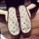 Summer home high-end Internet celebrity couple leather slippers home soft bottom slippers men's and women's summer indoor non-slip shoes