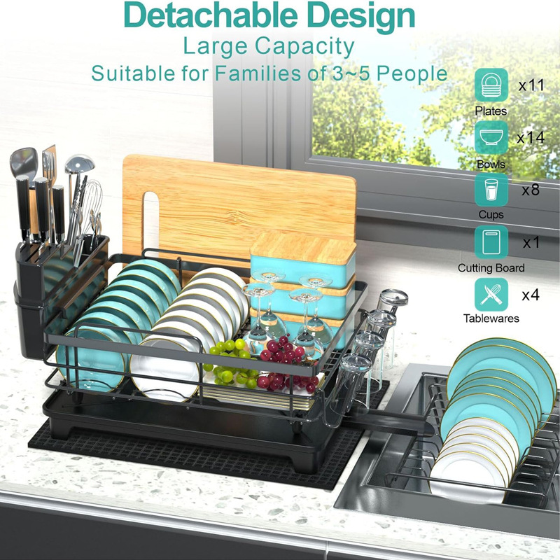 Rejilla de drenaje Rejilla de almacenamiento de vajilla de cocina Rejilla de tazón Rejilla de cocina doméstica Rejilla de platos Rejilla de drenaje de vajilla