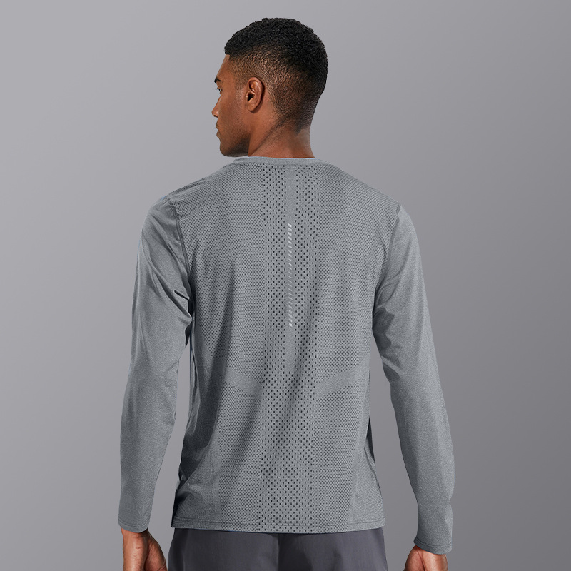 Seco rápido camiseta deportiva de mangas largas de hombre pista y campo entrenamiento de deportes al aire libre ropa de ejercicio primavera ropa de vestir chaqueta