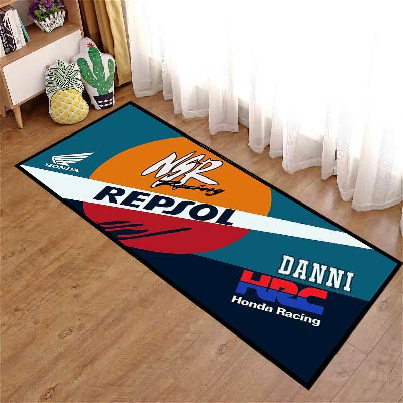 Cross-border Temu American-style diatomite long rug, motorcycle decorative floor mat, dirt-resistant, wear-resistant, easy to maintain, bedside rug
