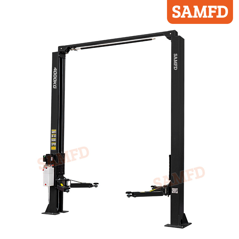 Elevador de pórtico hidráulico para automóvil SAMFD, mantenimiento de doble columna, elevador, columna eléctrica, 4 toneladas, venta directa de fábrica