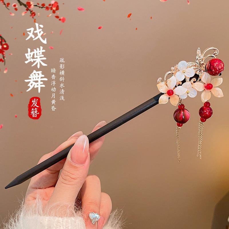 Nuevo estilo chino pinzas de cabello adornamiento de cabello imitación de jade Han vestidos antiguos pinzas de estilo chino al por mayor tocadillos acrílicos pinzas de cabello