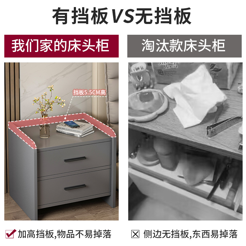 Muestras personalizadas mesas de cabecera dormitorio moderno pequeño armario mini estante armario multifuncional