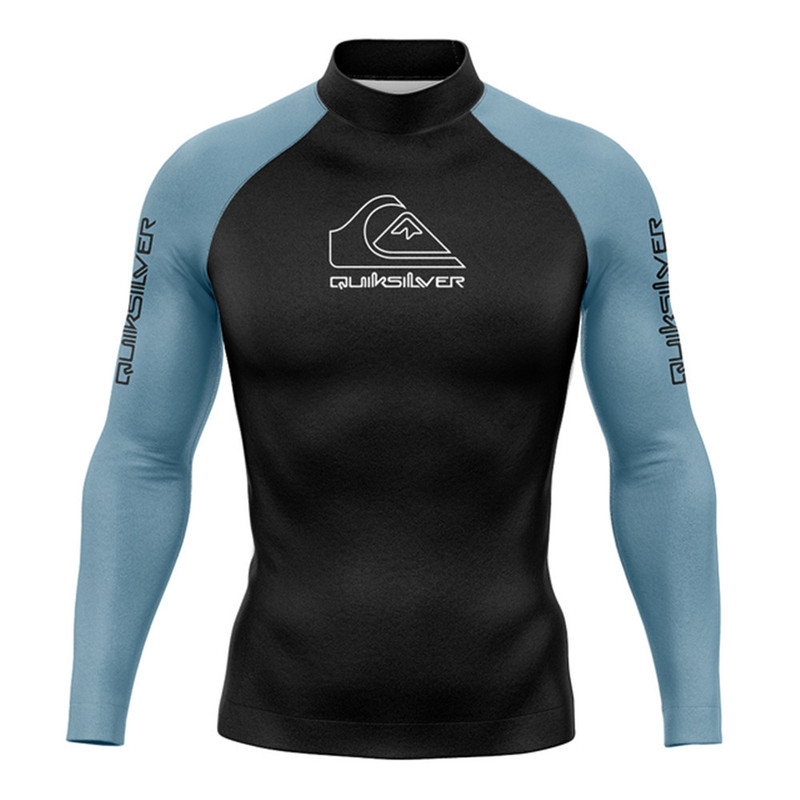 QUIKSILVER Crewneck Men's Diving Suit Beach Sun Protection Swimsuit Long Sleeve Top Surfing Quick-drying Sportswear QUIKSILVER Crewneck Men's Diving Suit Beach Sun Protection Swimsuit Long Sleeve Top Surfing Quick-drying Sportswear