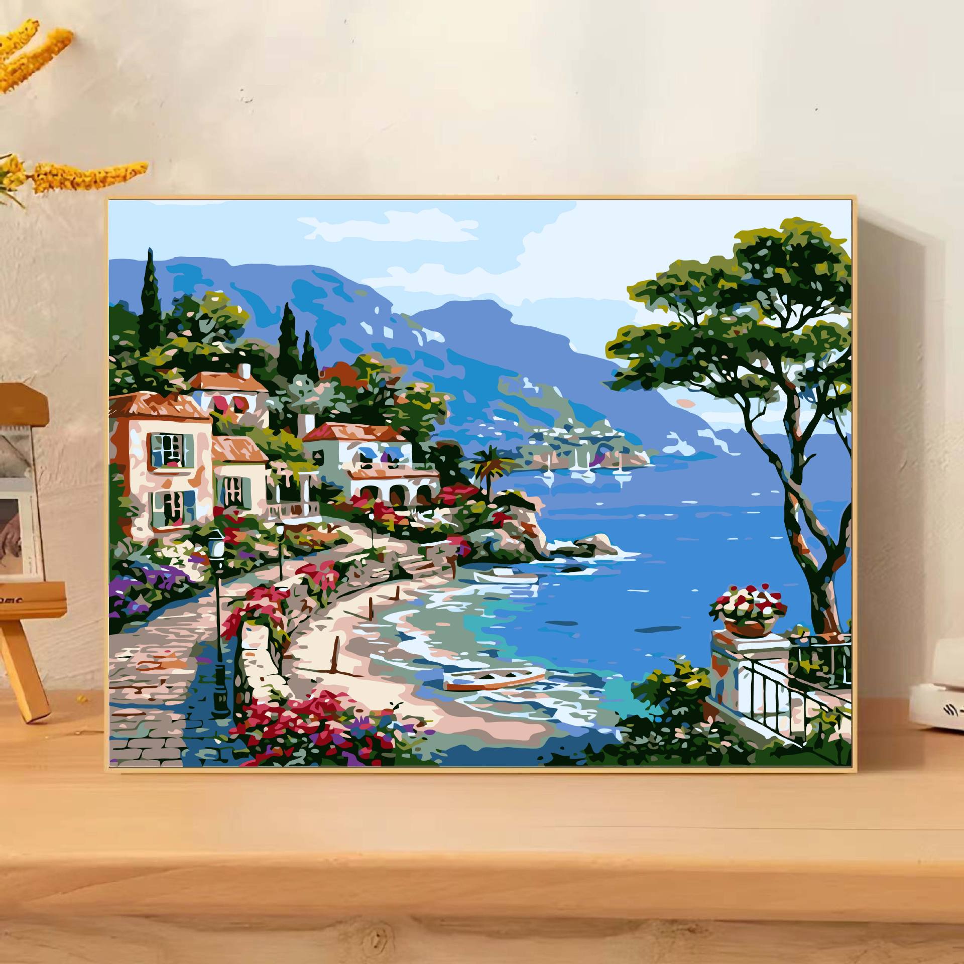 Pintura al óleo digital hecha a mano diy relleno sala de estar decoración de pintura colgante arte relleno pintura al óleo al por mayor