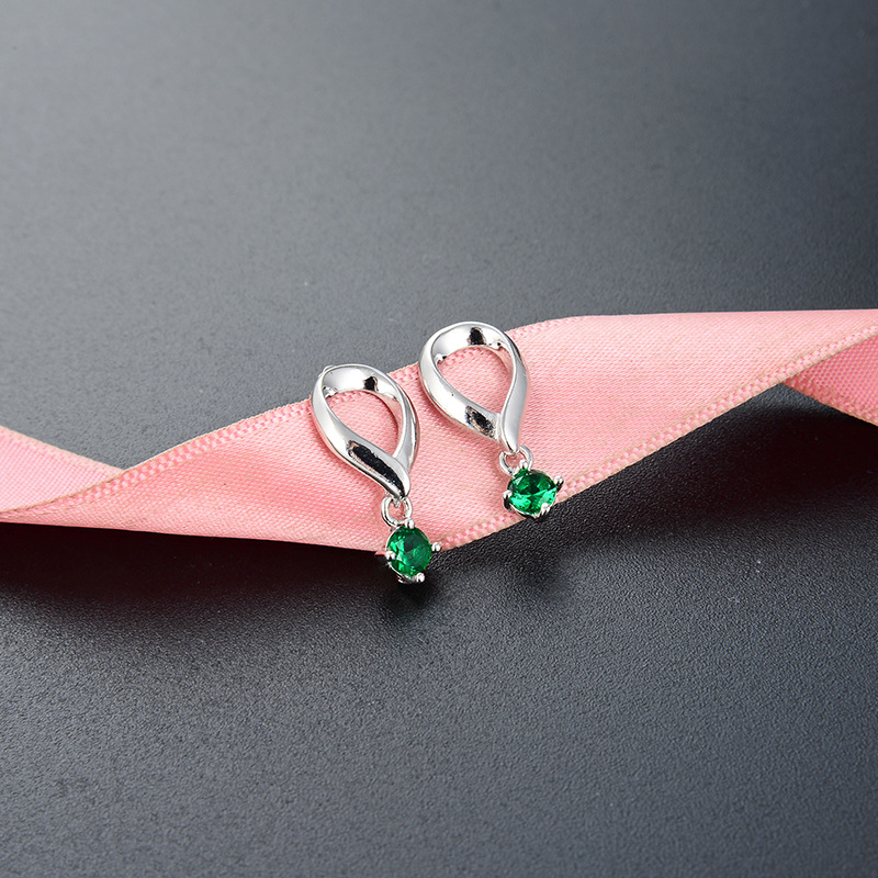 Fábrica creativa pendientes accesorios Corea del Sur s925 pendientes de cristal de plata pendientes de la joyería elegante de las mujeres