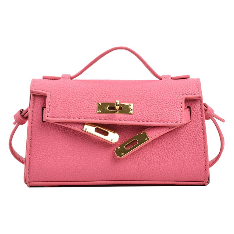 Mini bolso Kelly transfronterizo para niños, bolso de hombro tipo bandolera de un solo hombro con lápiz labial familiar de moda versión coreana de otoño 2023 para mujer
