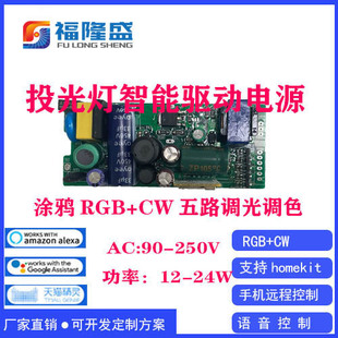 The New RGBCW Tuya wifi Bluetooth Networking APP Smart Floodlight Bluetooth Remote Control Rgb Floodlight