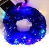 Summer new stage effect LED sequins large intestine circle hair ring fashion cute sports bundle hair hoop hair hoe