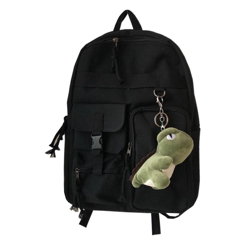 Корейский студенческий рюкзак в стиле INS Hong Kong для уличной фотографии, повседневный простой однотонный рюкзак в японском стиле Харадзюку.