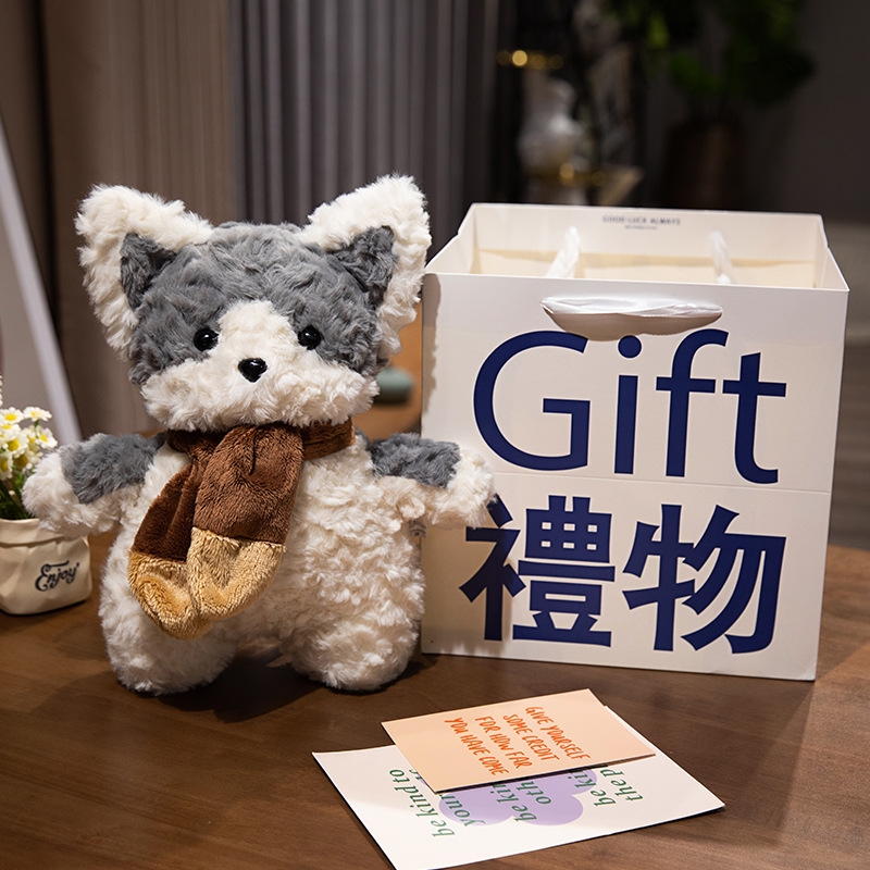 귀여운 작은 우유 개 봉제 인형 개 인형 소녀 자고 있는 인형 생일 선물 남녀