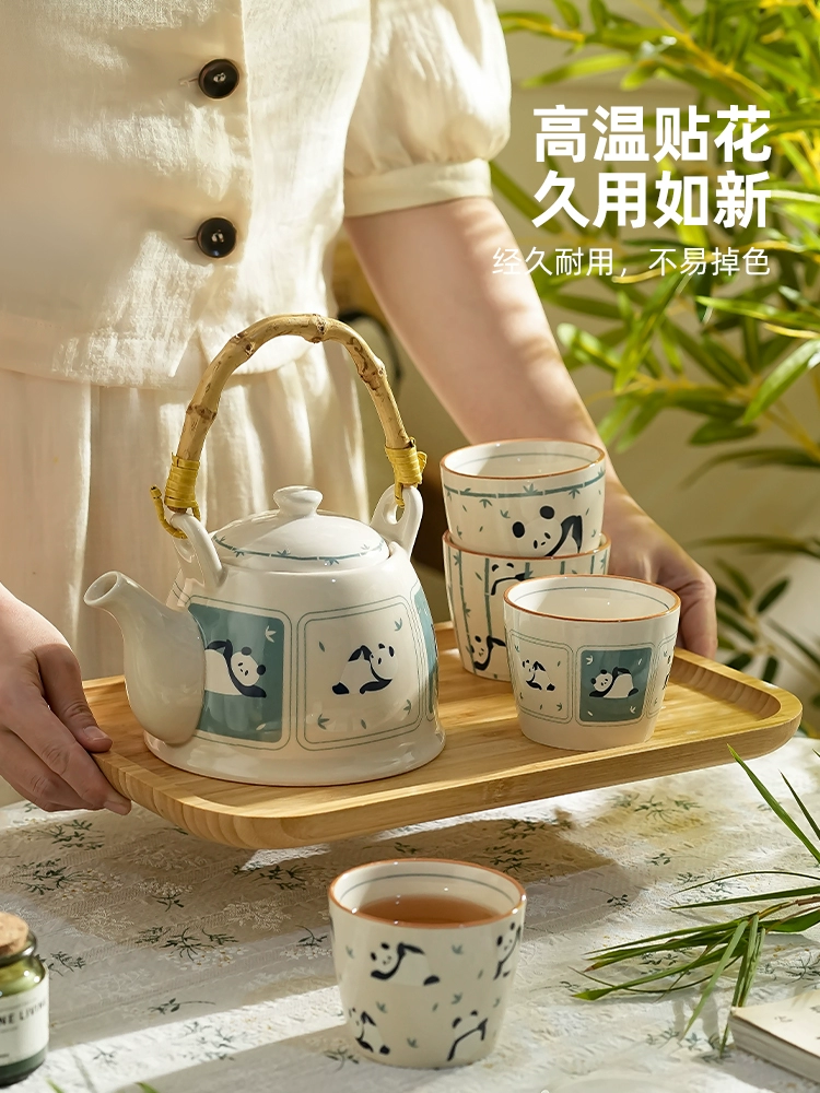  tea set for office, gift box in gift box for home use, teapot, cute tea cup