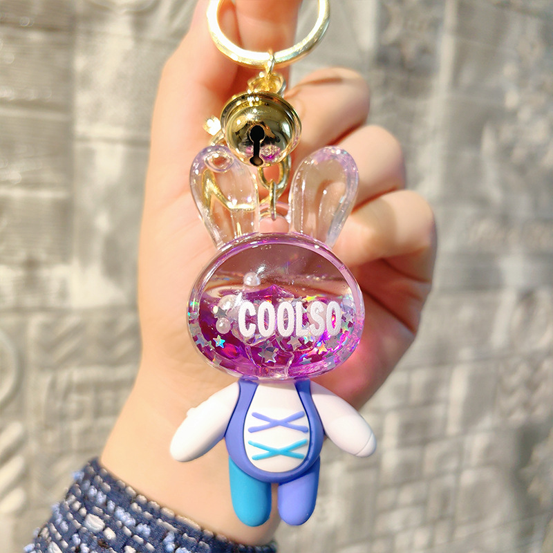 Cute Rabbit Letter Arylic Unisex Keychain display picture 8