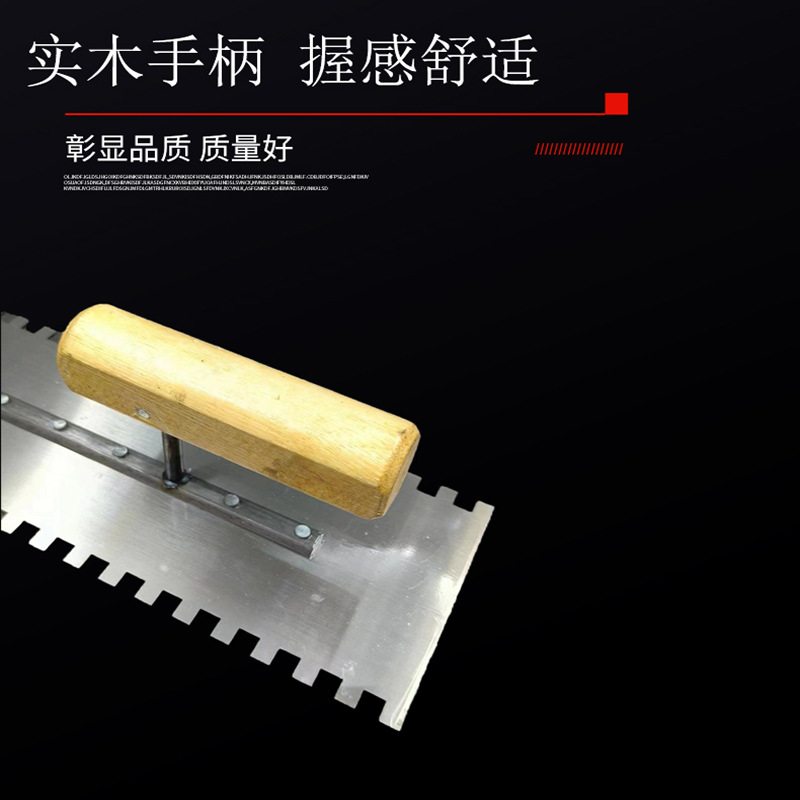 Azulejo pegado herramienta arcilla trabajador dentada espátula azulejo herramienta auxiliar toque gris decoración fabricante de baldosas de arcilla paleta dentada