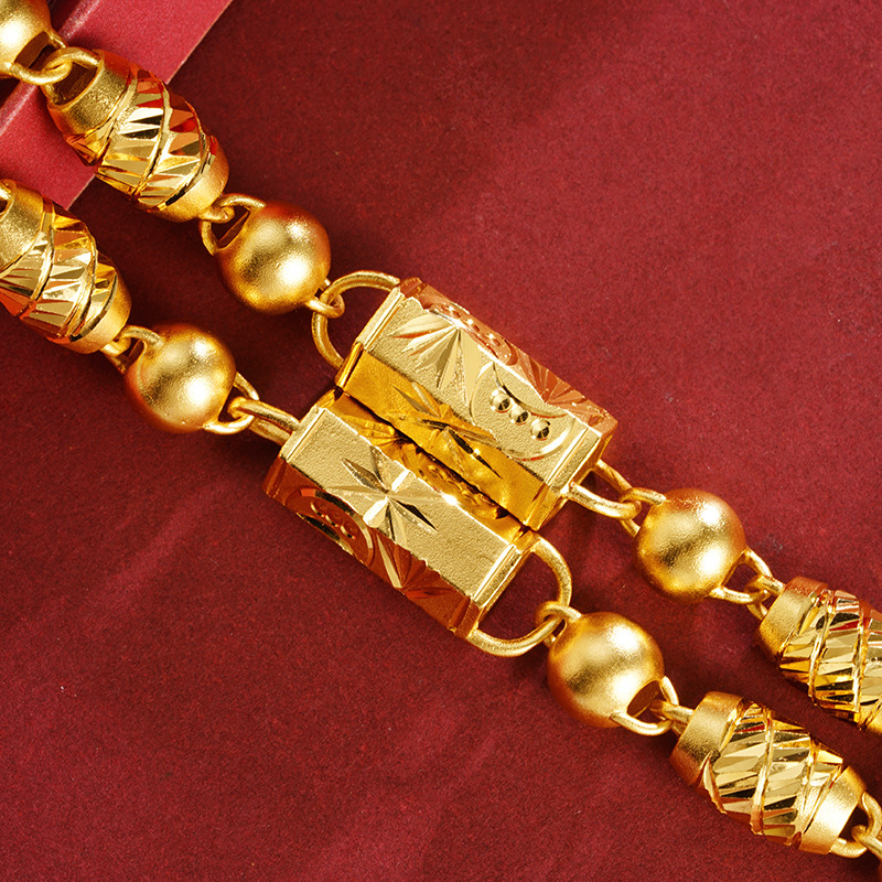 Vietnam arroz dorado de bambú collar de perlas huecas estilo nacional retro estilo alto lujo ligero accesorios Yiwu al por mayor