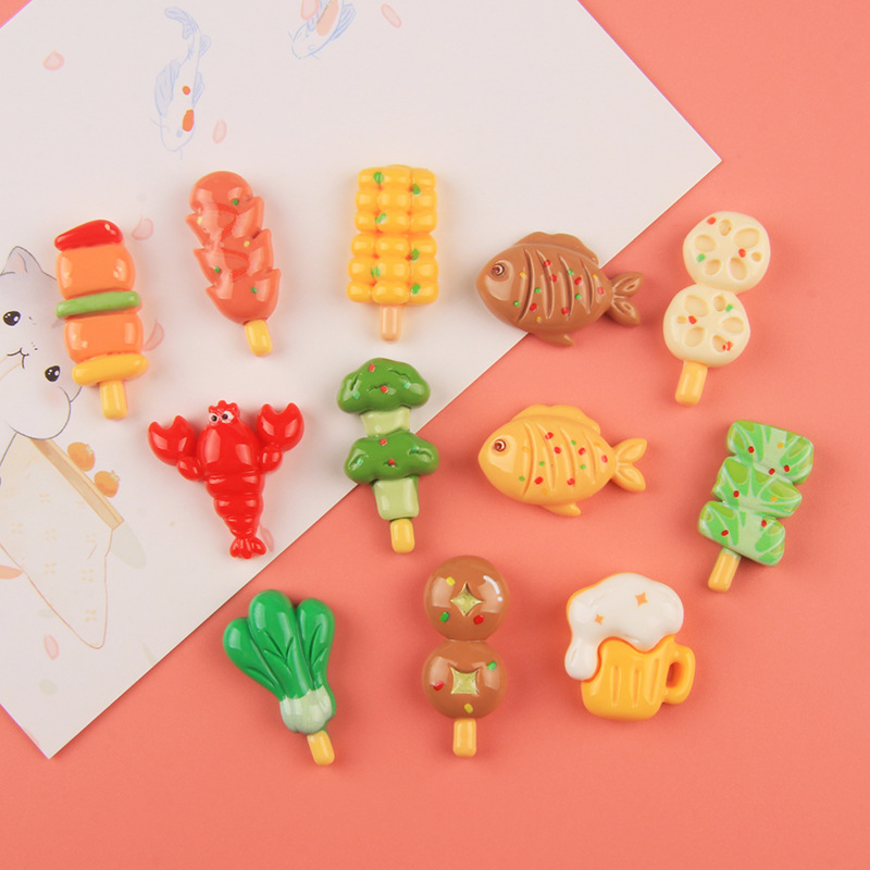 Cute realistic food play
