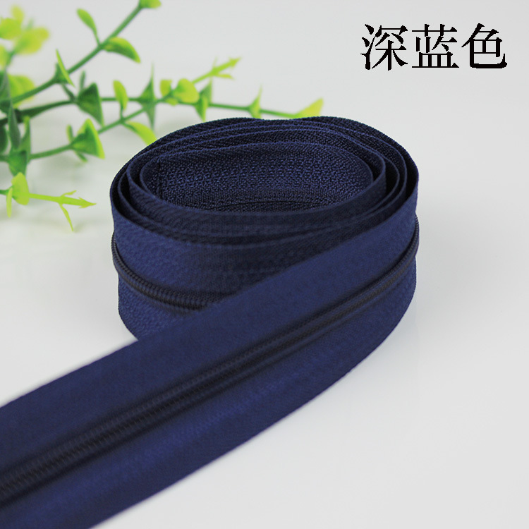 Bolsa DIY accesorios de tela ropa cremallera tirón cabeza accesorios de cuero N ° 5 color largo nylon sola cabeza doble cabeza