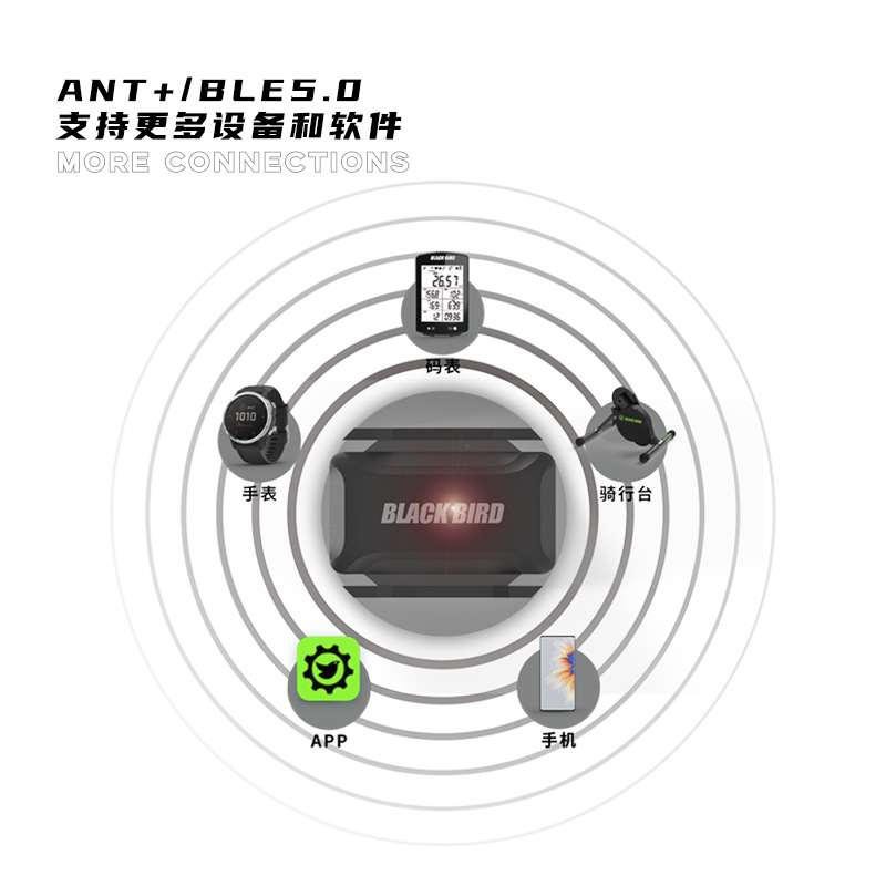 CS1 Blackbird (Blackbird) Nuevo pedal de velocidad Sensor de doble función soporta Bluetooth ANT + dual