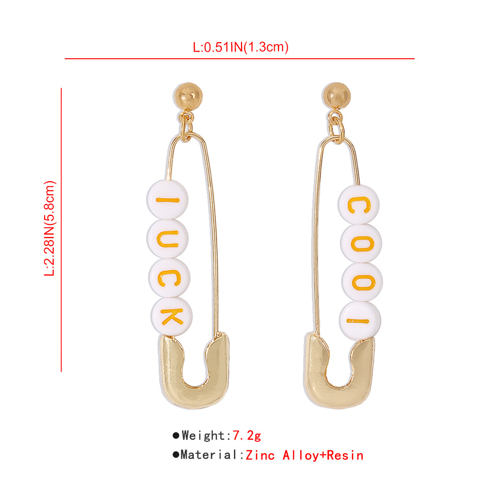 Fashion Creative Paper Clip Letter Earrings display picture 12