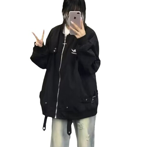 Stylish men's heavy-duty designed American hip-hop hiphop baseball jacket high street pilot work jacket for men