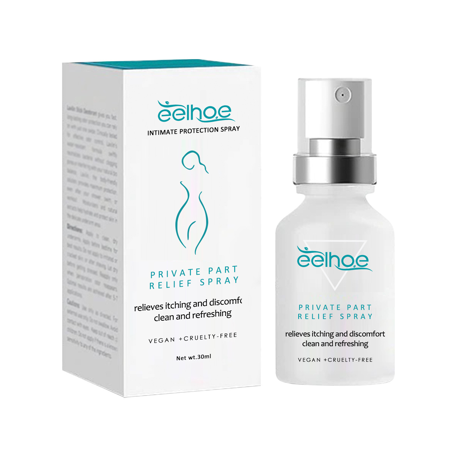 EELHOE Női Bőrápoló Spray a viszketés és kellemetlen érzés enyhítésére, a testszag megszüntetésére és a női bőr gyengéd ápolására_voghion.com