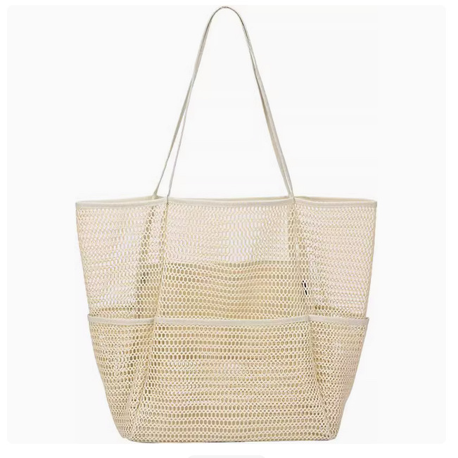 비치백 더블 레이어 베이지